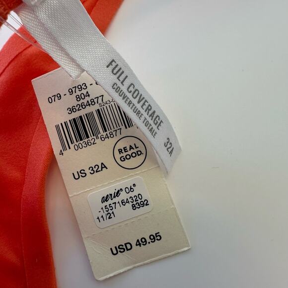 NWT AERIE REAL SUNNIE FULL COVERAGE LIGHTLY LINED
BLOSSOM LACE BRA - Picture 6 of 7